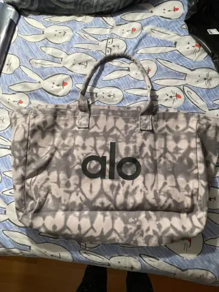 Bolsa Tote Alo Gris y Blanco