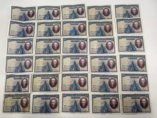 Lote 30 Billetes 25 Pesetas Banco de España 1928