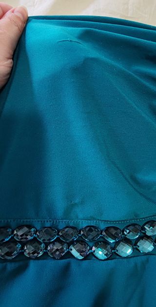 Vestido largo fiesta un hombro pedrería