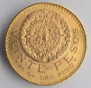 20 Pesos México Oro 15 Gr