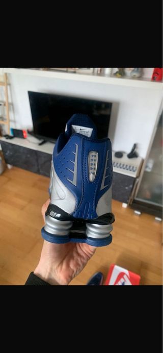 Nike Shox 4 muelles azul/plata