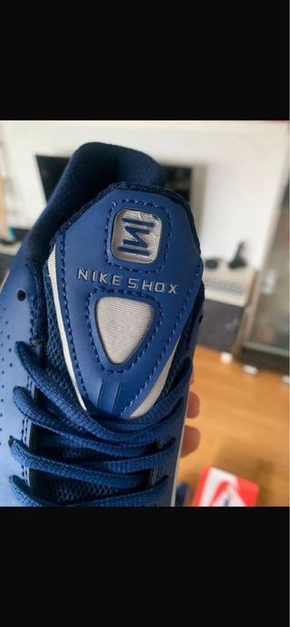 Nike Shox 4 muelles azul/plata