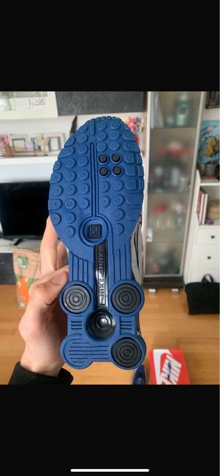 Nike Shox 4 muelles azul/plata