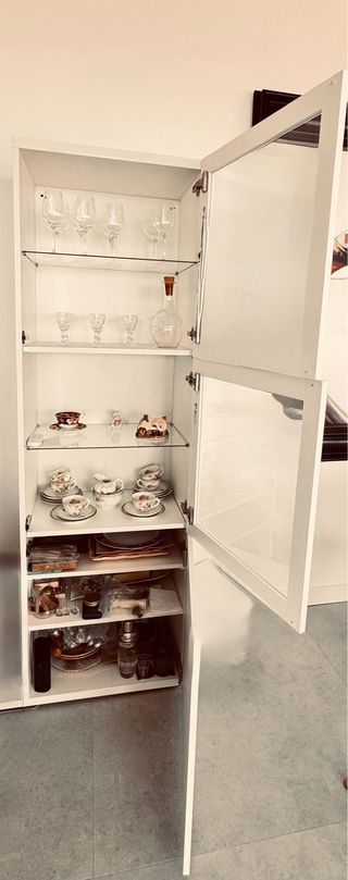 Vitrina cristal blanca