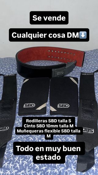 Cinturón, rodilleras y muñequeras SBD