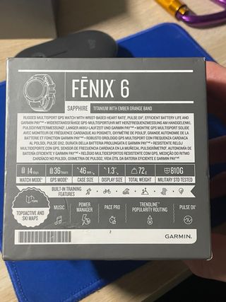 Garmin Fenix 6 Zafiro Titanio