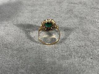Anillo Oro 18k Isabelino Esmeralda Diamantes