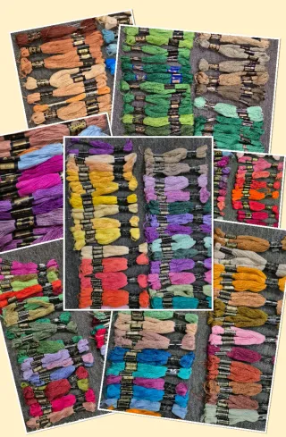 900 madejas hilo bordar punto cruz. Escucho oferta