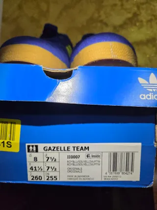 Adidas Gazelle Team Blu Gialle 41