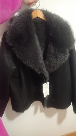 Chaqueta doble faz negra y gris