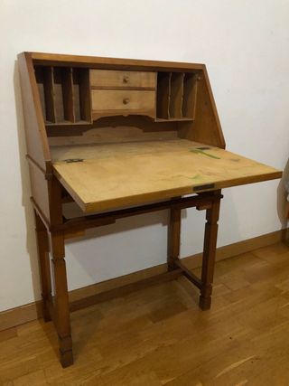 Escritorio secreter madera estilo Mid Century