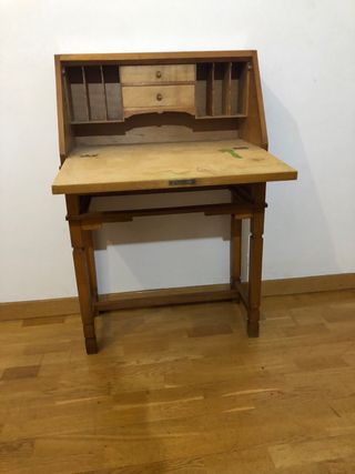 Escritorio secreter madera estilo Mid Century