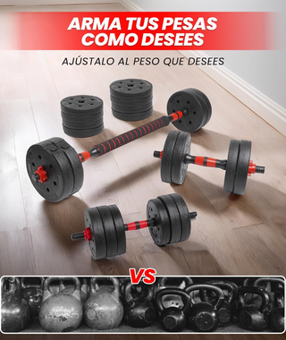 Mancuernas Ajustables Set Pesas Gimnasio Set 10Kg