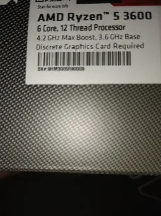 AMD Ryzen 5 3600 + disipador