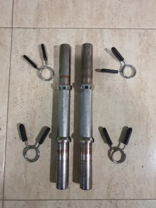 Barras para mancuernas con cierres, 30mm