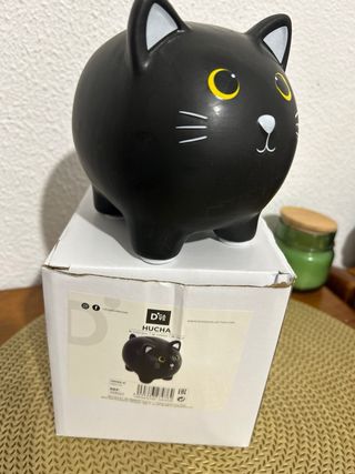 D'casa Porta-moedas Gato Preto Cerâmica