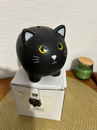 D'casa Porta-moedas Gato Preto Cerâmica