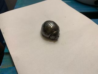 Statuetta coccinella vintage in argento