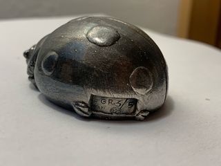 Statuetta coccinella vintage in argento