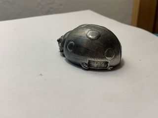 Statuetta coccinella vintage in argento