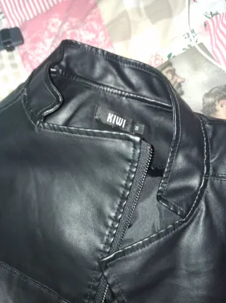 Chaqueta cuero mujer negra