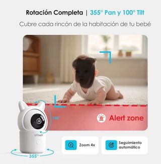 Cámara Vigilancia Bebés ieGeek 1080P con Pantalla