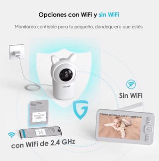 Cámara Vigilancia Bebés ieGeek 1080P con Pantalla