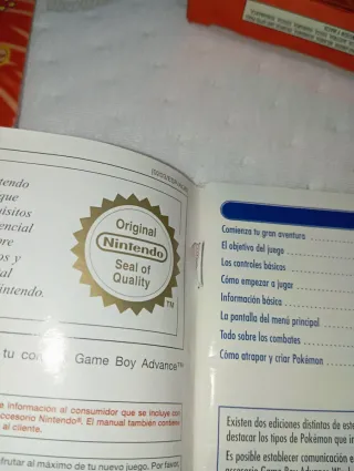 Pokémon Rojo Fuego GBA Pal Esp + Accesorio