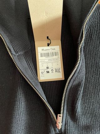 Jersey Massimo Dutti rayas cuello mock