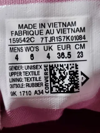 Zapatillas Converse rosas bajas