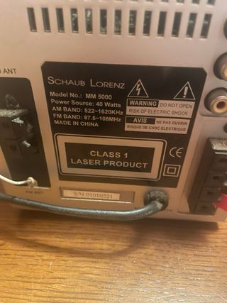 Mini Stereo Schaub Lorenz CD Radio funzionante