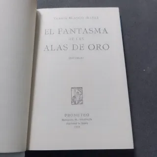 LIBRO ANTIGUO 1930 EL FANTASMA DE LAS ALAS DE ORO