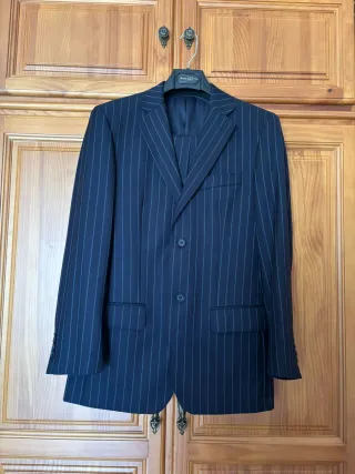 Traje de chaqueta rayas azul