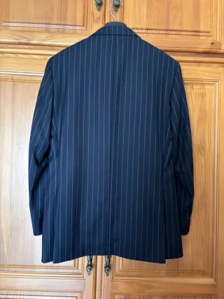 Traje de chaqueta rayas azul