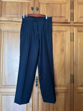 Traje de chaqueta rayas azul