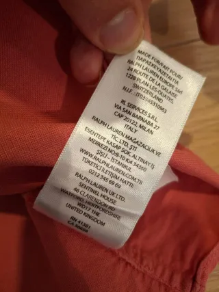 Camisa Polo Ralph Lauren Rosa Salmon