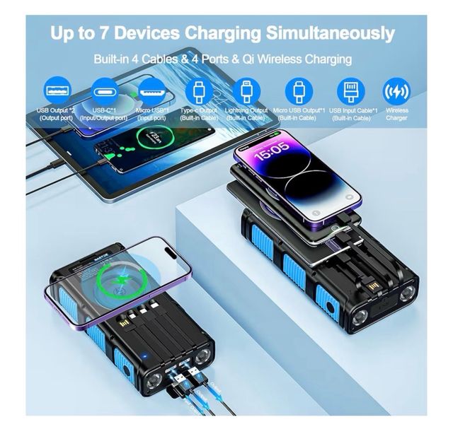 Power Bank Solar 26800mAh WASTDE