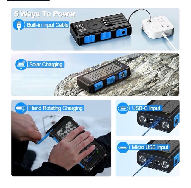 Power Bank Solar 26800mAh WASTDE