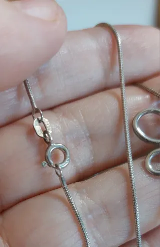 Collar de plata con colgante libélula. 28cm