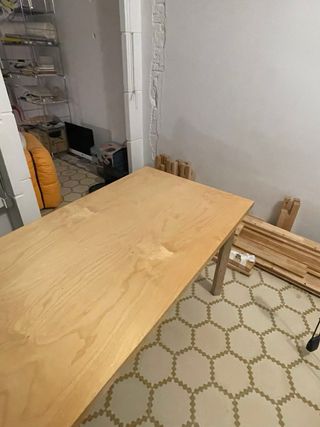 Mesa de madera estilo vintage