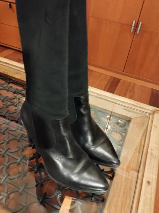 Botas de tacón altas negras