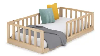Cama Montessori 90x190 con barrera
