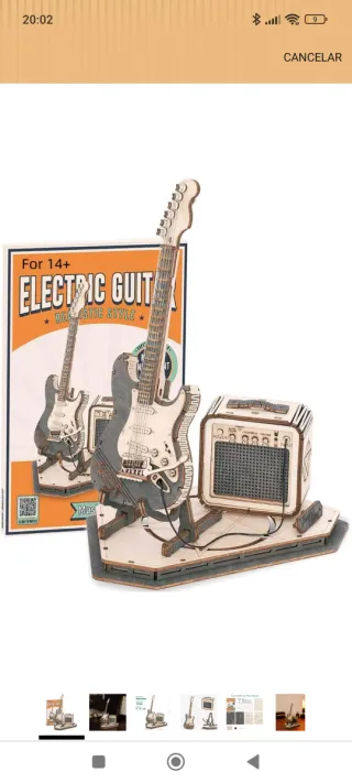 SIN ABRIR • ROKR Puzzle 3D Madera Guitarra