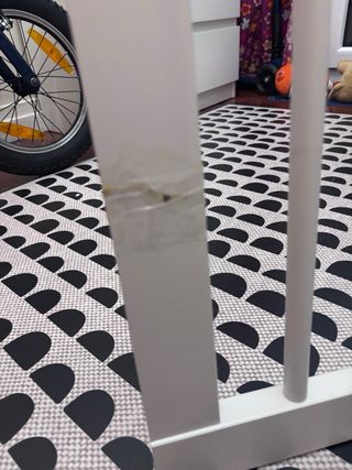 Cuna-Cama Bebé 70x140 Blanca 2en1. Marca Alondra.