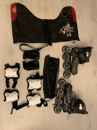Patines en línea Oxelo Diabolo T.S. + equipo