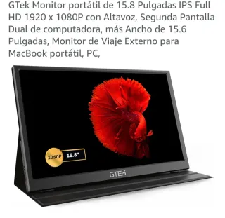 Monitor Portátil GTEK 15.8 Full HD IPS