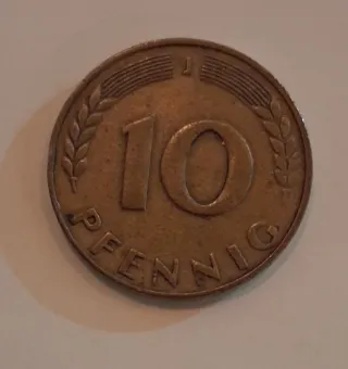 6 Monete Pfenning 1949 Zecca Amburgo