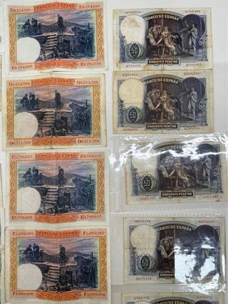 Lote Billetes El Banco de España Pesetas
