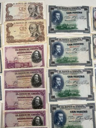 Lote Billetes El Banco de España Pesetas