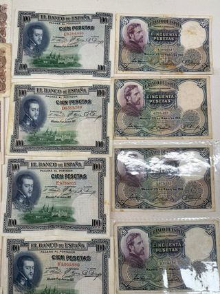 Lote Billetes El Banco de España Pesetas